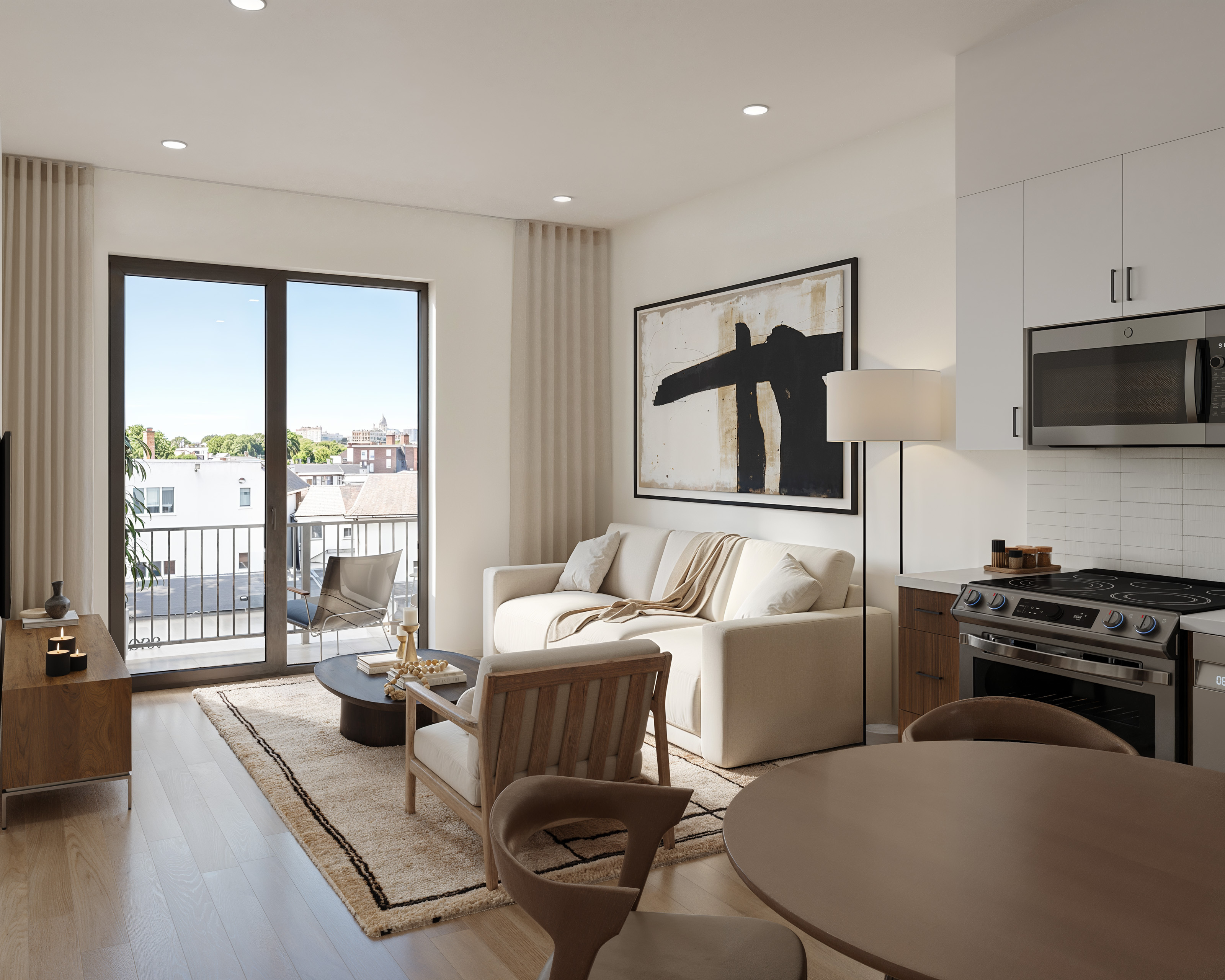 View 12 2 Bedroom Unit Living D02