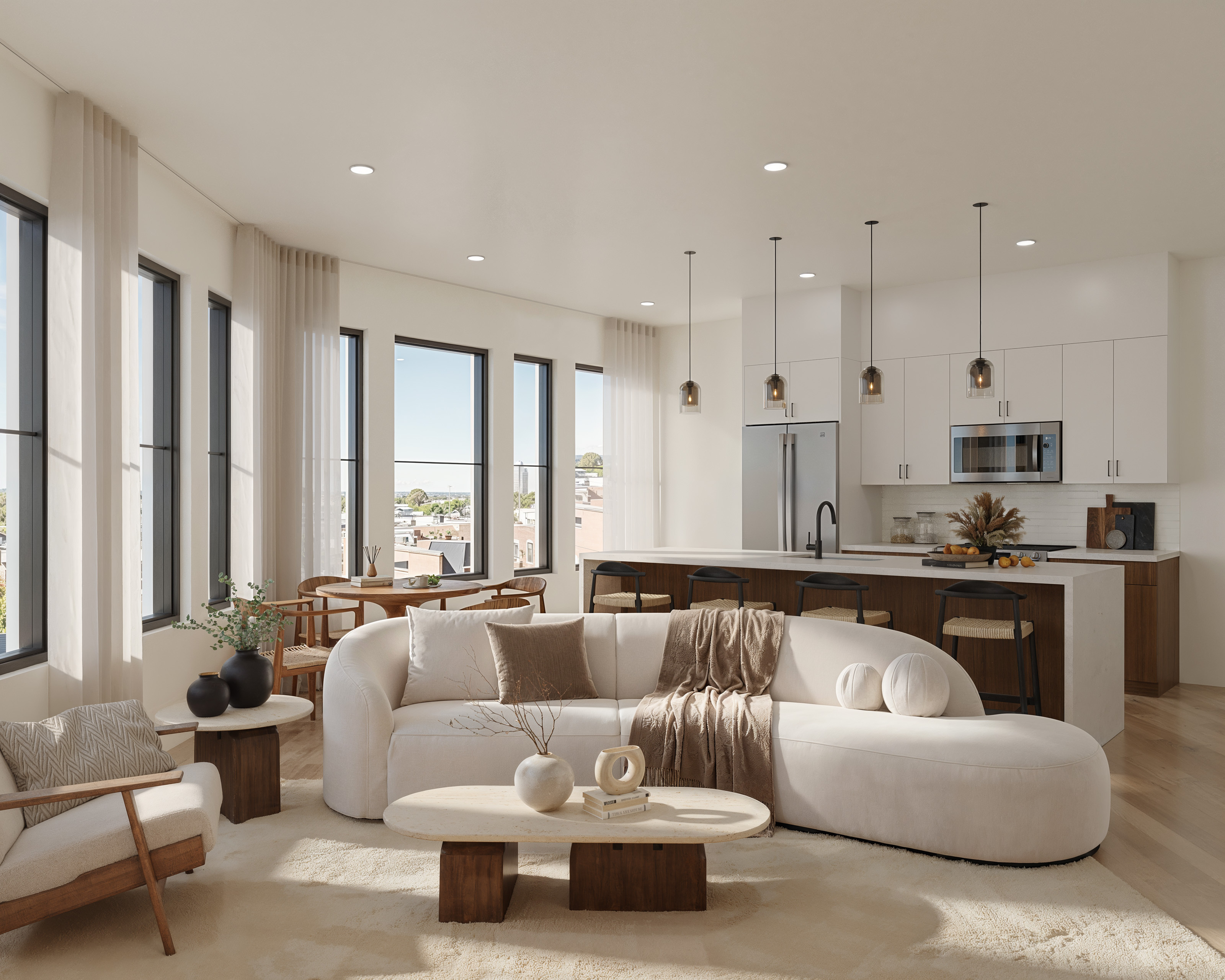 View 8 1 Bedroom Unit Living Kitchen D02